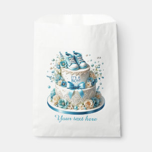 Cute boys baby shower cake favour bags