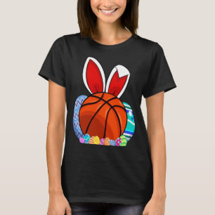 Cute Boys Basketball Easter Egg Bunny T-Shirt