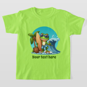 Cute boys beach frog customisable T-Shirt