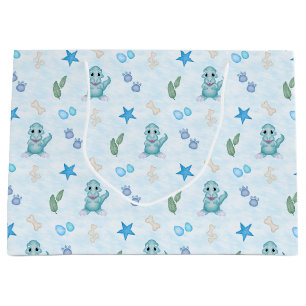 Cute Boys Dino Birthday Dinosaur Large Gift Bag