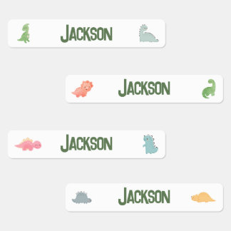 Cute Boys Dinosaur Clothing Labels Back to School