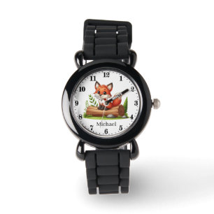 Cute boys fox lovers add name watch