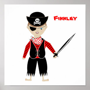 Cute Boys Room Pirate Picture Poster Decor