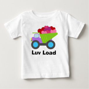 Cute Boys Truck Hearts Baby T-Shirt