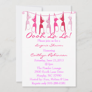 Cute Bra Bridal/Lingerie Shower Invitation