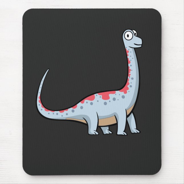Cute Brachiosaurus Long Nick Dinosaur Mouse Mat (Front)