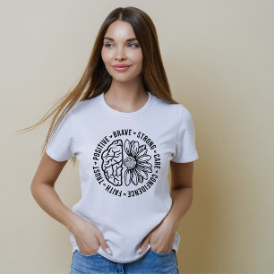 Cute Brain Flower Mental Health Professional's T-Shirt