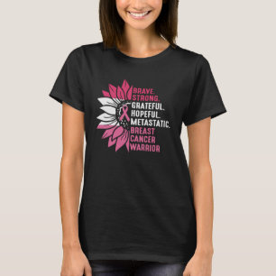 Cute Brave Strong Hopeful Breast Cancer Awareness T-Shirt