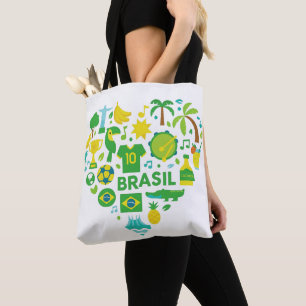 Cute Brazil Heart – Brasil Souvenir, Gift Idea Tote Bag