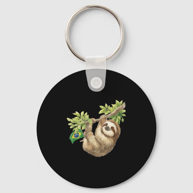 Cute Brazilian Sloth Costume For Adults And Kids  Key Ring (Front)