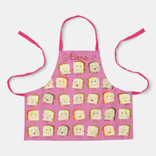 Cute bread butter cooking baking personalised apron