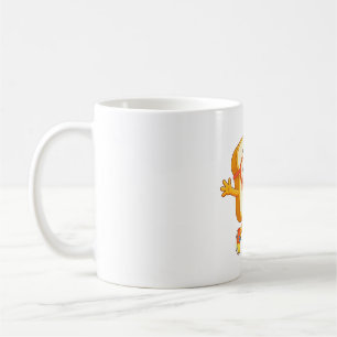 Cute Bread Cartoon Jumping Character Coffee Mug