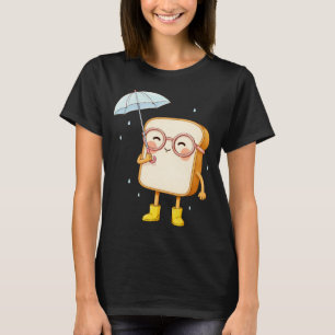 Cute Bread Character with Umbrella – Cosy T-Shirt