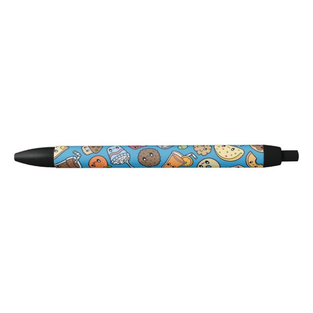 Cute Breakfast Food Black Ink Pen (Front)