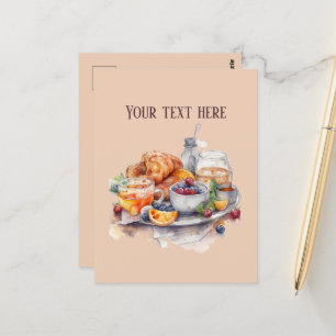 Cute Breakfast lovers add text Postcard