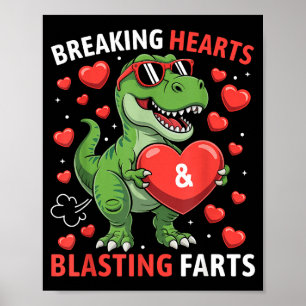 Cute Breaking Hearts Blasting Farts Kids Poster