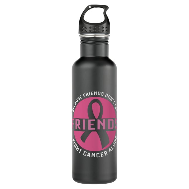 Cute Breast Cancer Awareness Friends Support Unity 710 Ml Water Bottle (Front)
