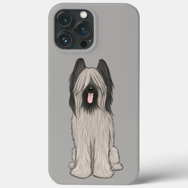 Cute Briard Cartoon Dog Case-Mate iPhone Case (Back)