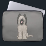 Cute Briard Cartoon Dog Laptop Sleeve<br><div class="desc">Cute Briard Drawing</div>