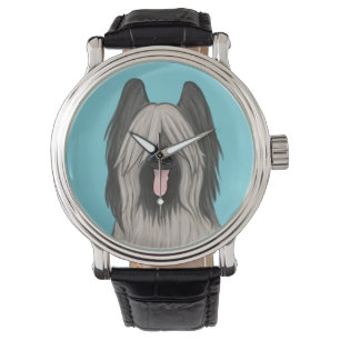 Cute Briard Cartoon Dog Watch
