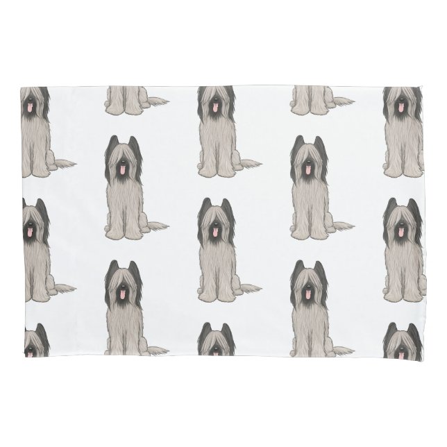 Cute Briards Pattern Pillowcase (Front)