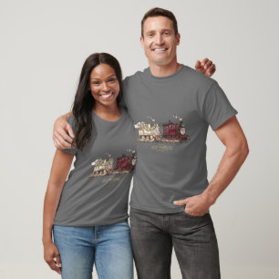 Cute Bride and Groom Trains Wedding T-Shirt