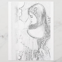 Cute Bride Girl colouring page