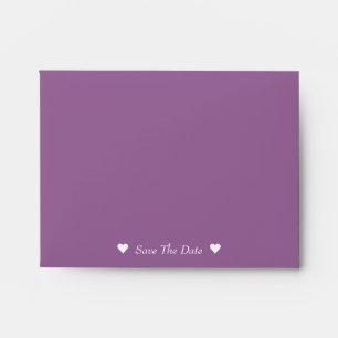Cute Bride & Groom Purple Save The Date Envelopes