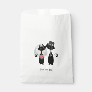 Cute Bride Groom Wedding Cats Favour Bags