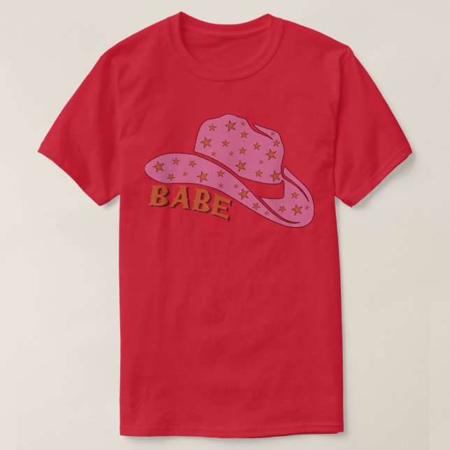 Cute Bridesmaid Bachelorette Party Bride Babe Pink T-Shirt (Design Front)