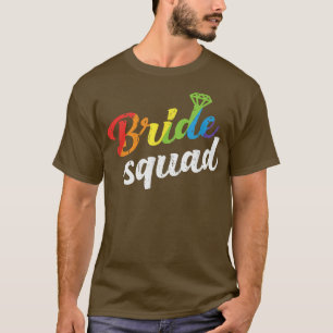 Cute Bridesmaid Bachelorette Party Rainbow Bride S T-Shirt