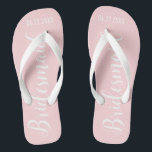 Cute Bridesmaid Pink Flip Flops<br><div class="desc">Cute Bridesmaid Pink Flip Flops with custom wedding or bachelorette date.</div>