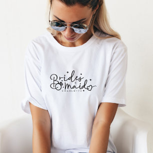 Cute Bridesmaid Script Wedding Party T-Shirt