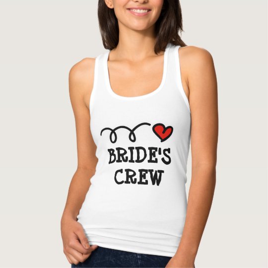 Cute bridesmaid tank tops for bride's crew