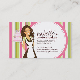 Cute, Bright and Whimsical Bakery Business Card