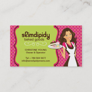 Cute, Bright and Whimsical Bakery Business Card