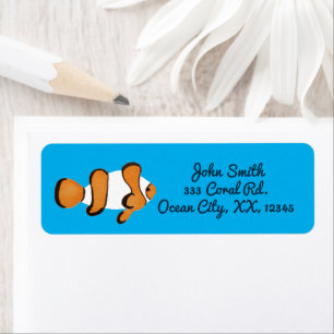 Cute Bright Blue Tropical Sea Creature Clownfish