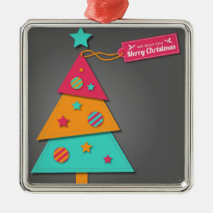 Cute bright Christmas tree modern art craft Metal Tree Decoration