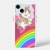Cute Bright Colourful Unicorn and Rainbow Art
