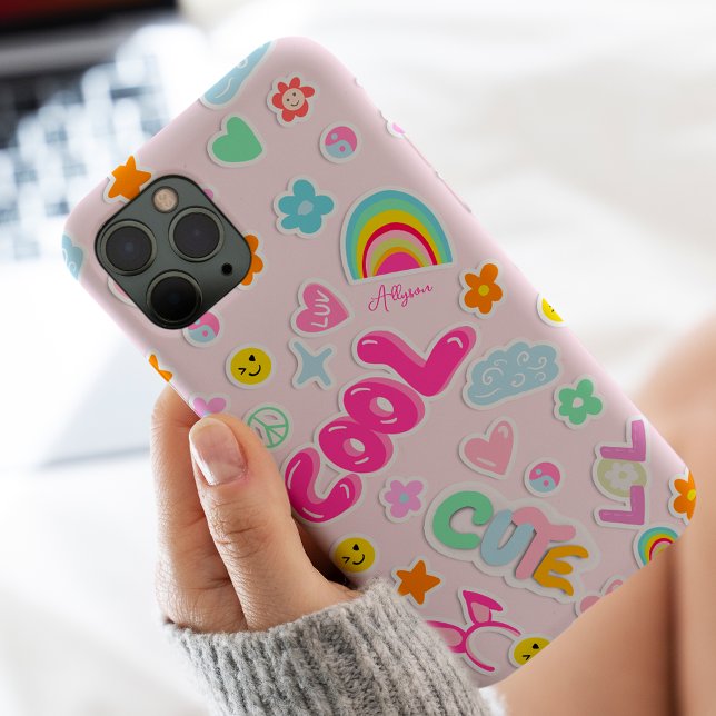 Cute Bright illustration rainbow stickers pattern Case-Mate iPhone Case (Creator Uploaded)