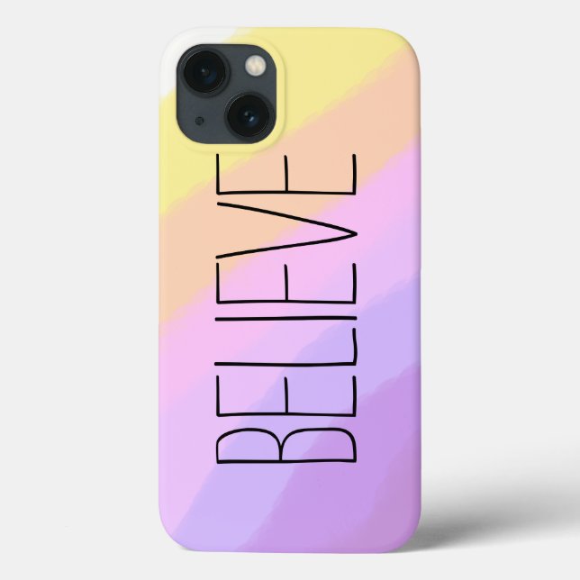 cute bright neon brushstrokes unicorn colours Case-Mate iPhone case (Back)