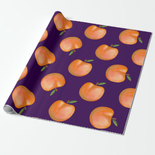 cute bright peach pattern wrapping paper