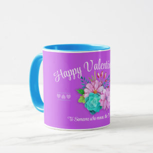cute bright pink valentine mug