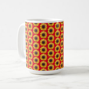 Cute Bright Sunflower Flower Pattern Mug