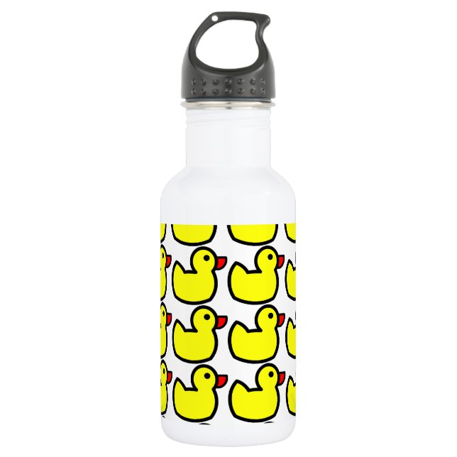 Cute Bright Yellow Rubber Ducky Pattern 532 Ml Water Bottle (Front)