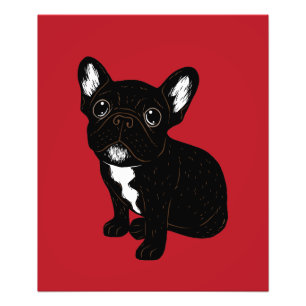 Cute Brindle Frenchie Puppy Photo Print