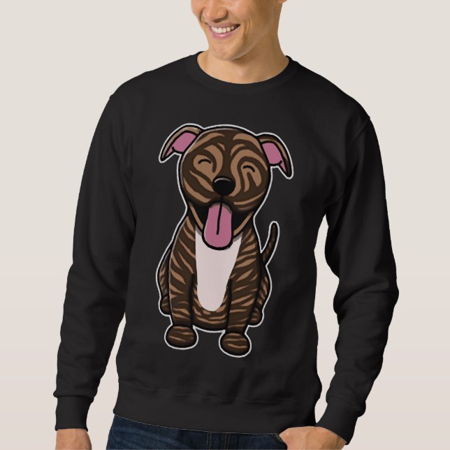 Cute Brindle Pitbull Sweatshirt (Front)