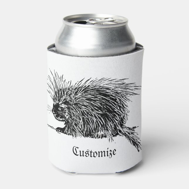 Cute Bristly Hedgehog Thunder_Cove Can Cooler (Can Front)