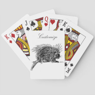 Cute Bristly Hedgehog Thunder_Cove Playing Cards