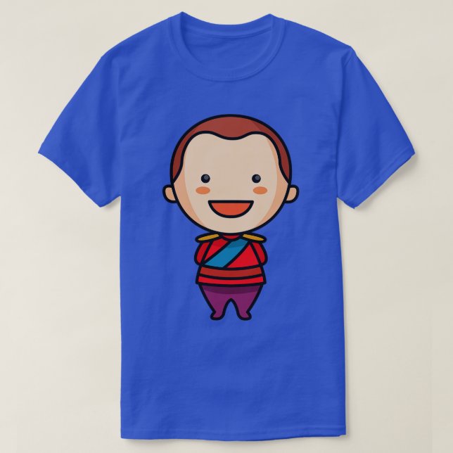 Cute British Royal Duke in Traditional Clothing to T-Shirt (Design Front)